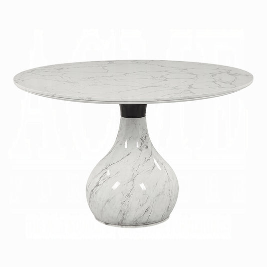 Koen 5 Pc Dining Set - Gray Boucle Chair