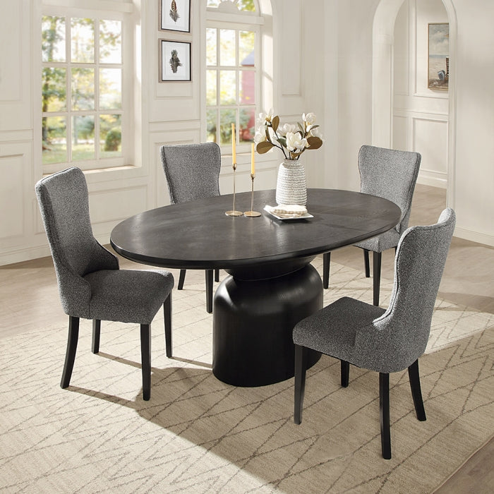 Marioly 5 Pc Ash Black Dining Set