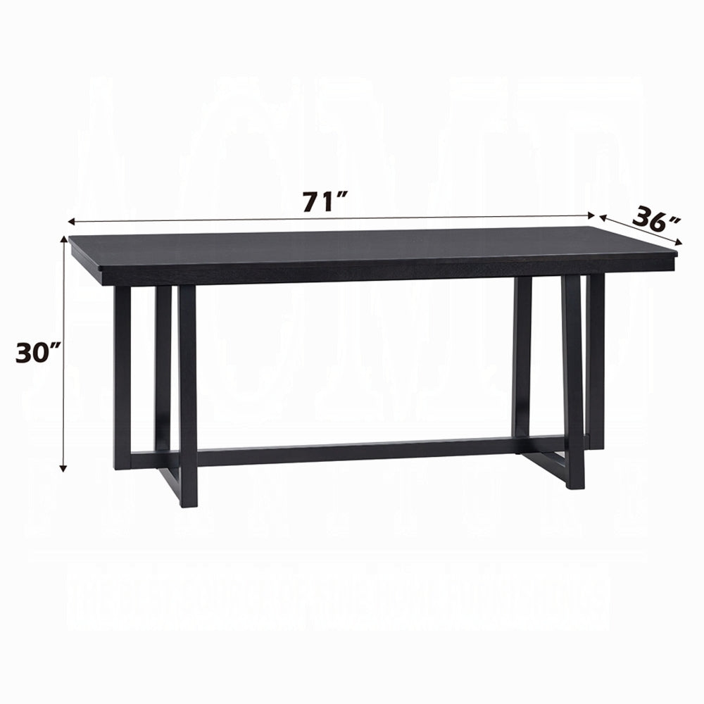 Kini Black Finish 7 Pc Dining Collection