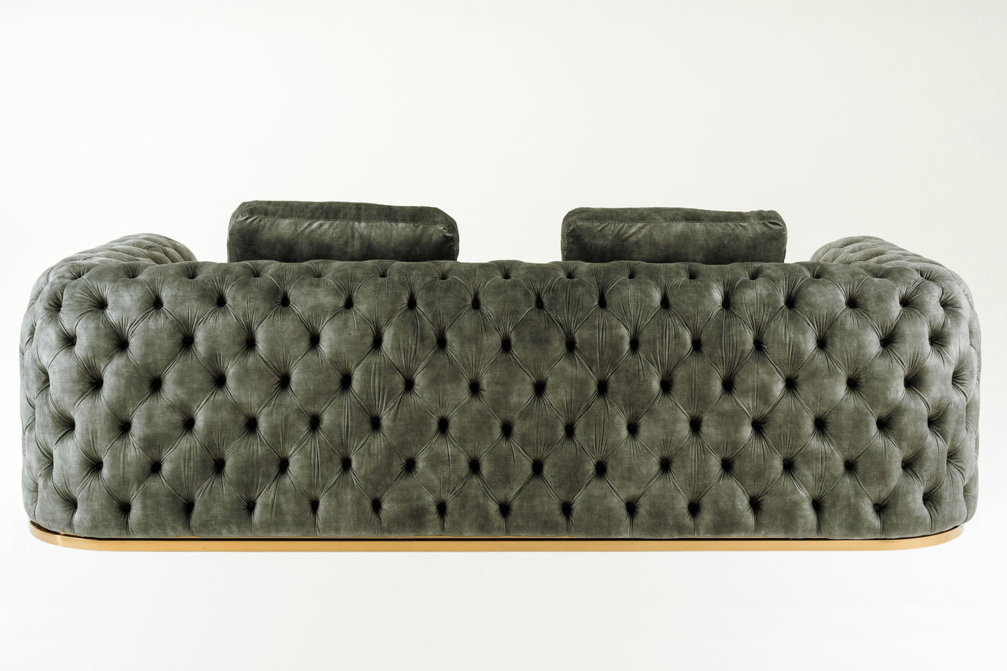 Divani Casa Dosie - Grey Velvet Sofa