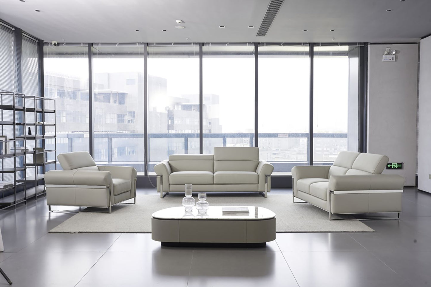 American Eagle EK012 Sofa Collection - White Italian Leather