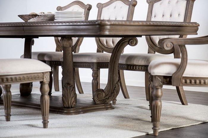 Seven Oaks Weatered Oak Dining Set w/2 Extensions