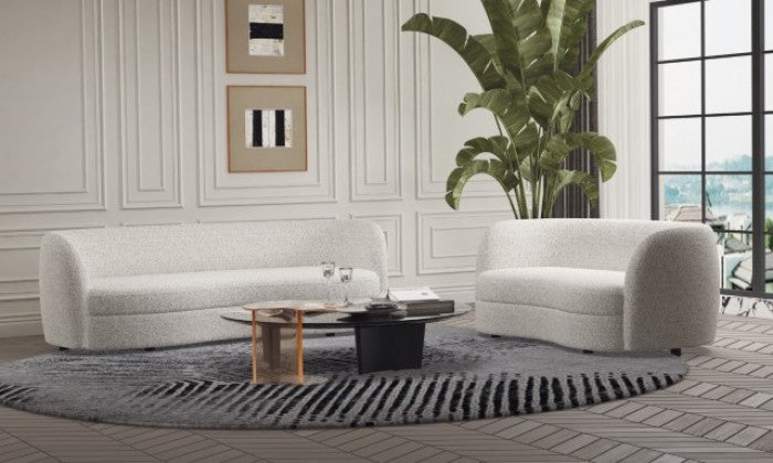 Sofá y loveseat Versoix - Boucle blanco