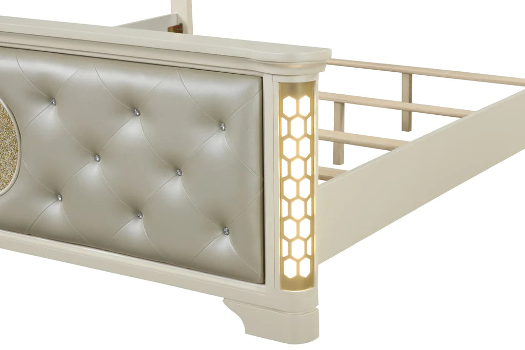 Jasmine Bedroom Collection Beige Finish