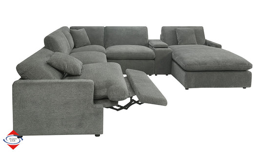 Kian USA 194 Grey Dove Polyester Sectional