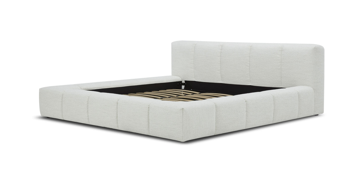 Cama Modrest Lamont color crema - Eastern King