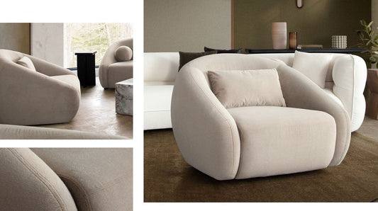 Lena Fawn Alpaca Swivel Chair