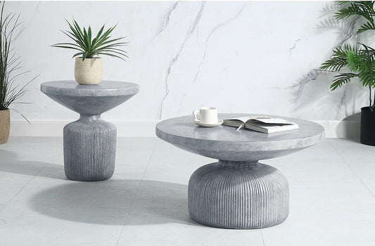 Laddie Weathered Cement Coffee & End Table