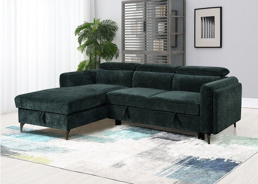 Zadok Sectional Sofa w/Sleeper & Storage