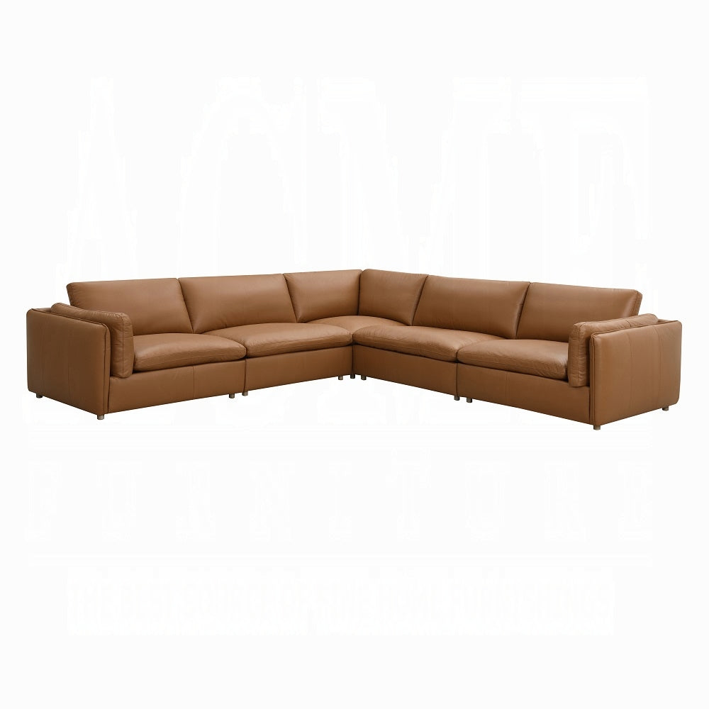 Brighton Top Grain Leather Modular Sectional
