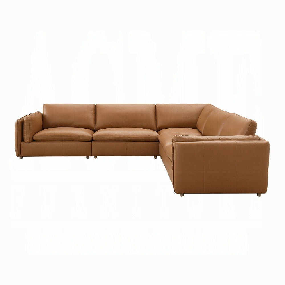 Brighton Top Grain Leather Modular Sectional