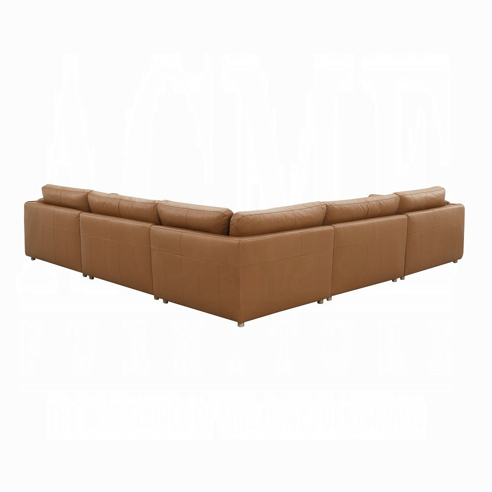 Brighton Top Grain Leather Modular Sectional