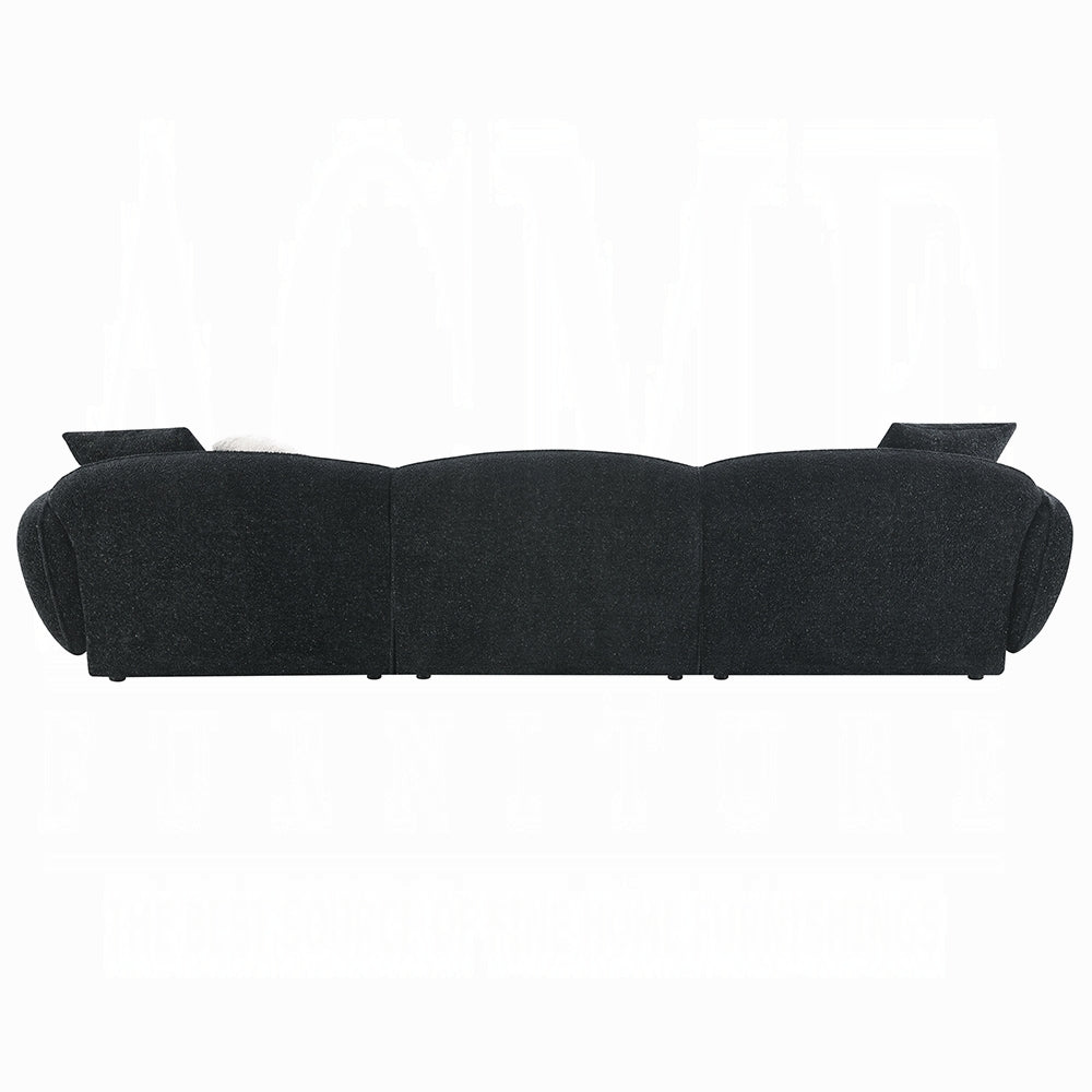 Lucifer Black Chenille Sectional LV03525