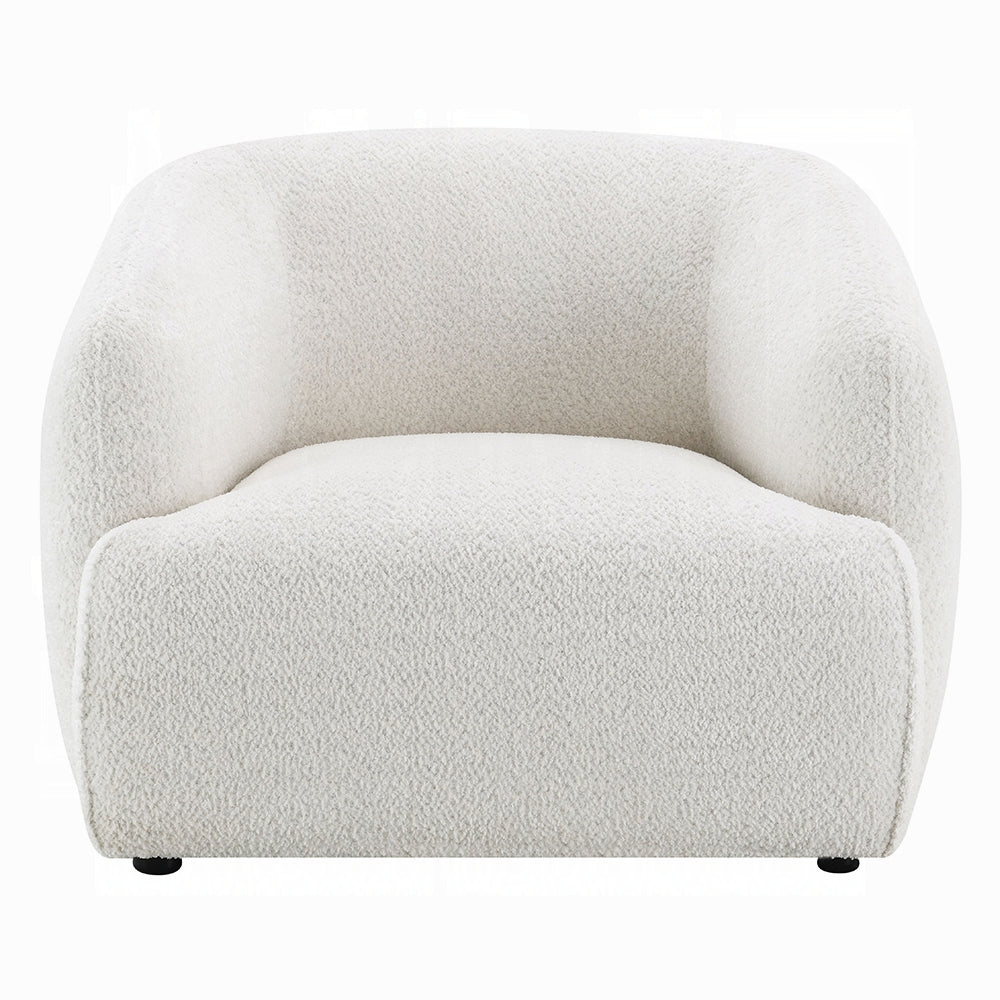 Lucifer White Chenille Chair LV03527