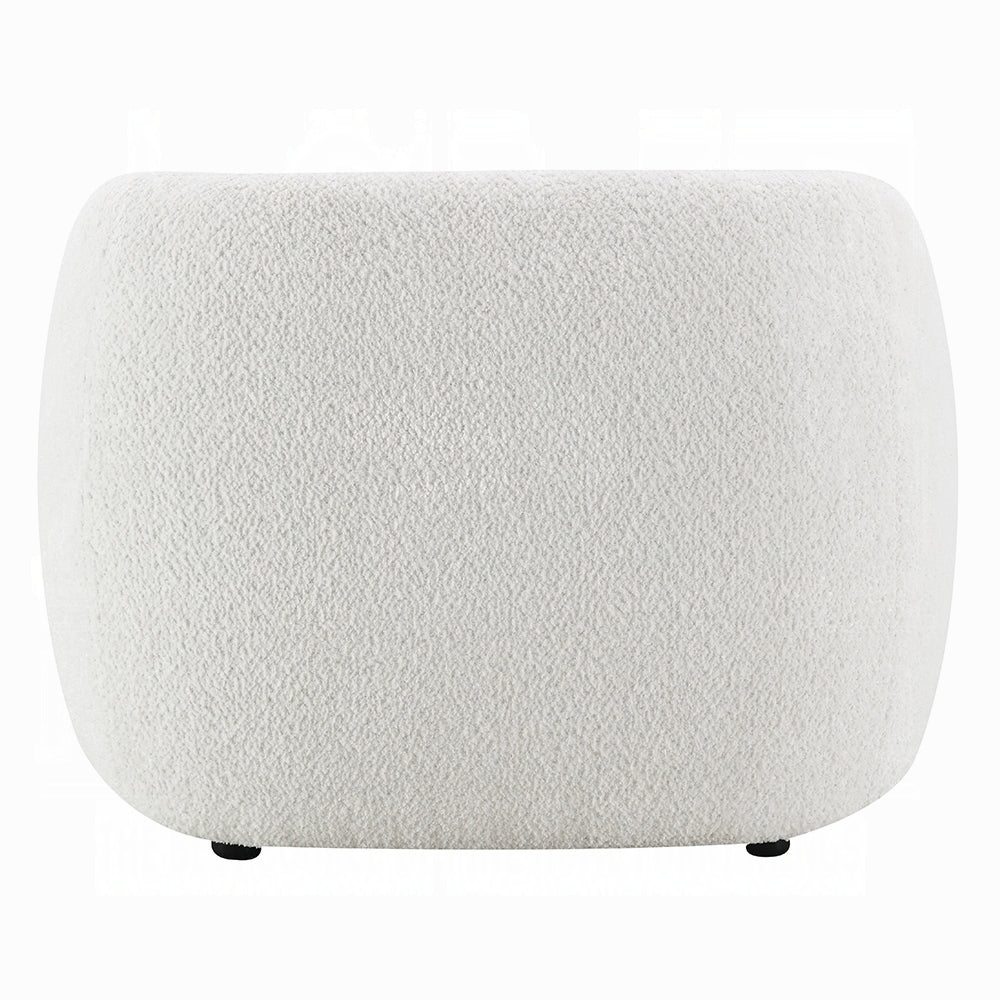 Lucifer White Chenille Chair LV03527