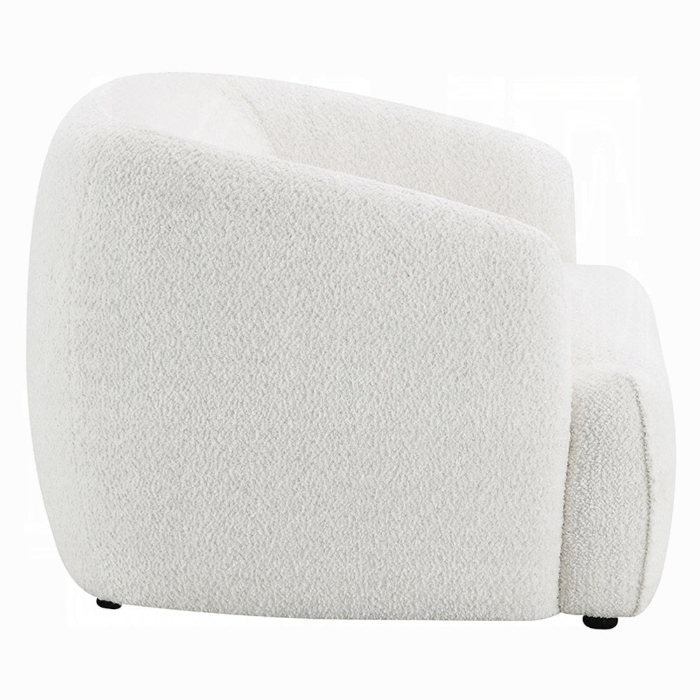 Lucifer White Chenille Chair LV03527