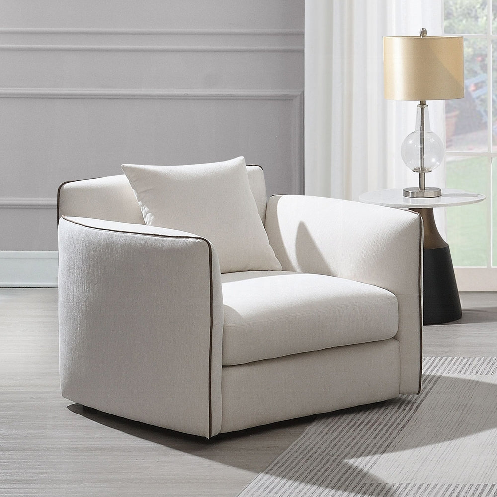 Yolanda Beige Chenille Chair LV03607