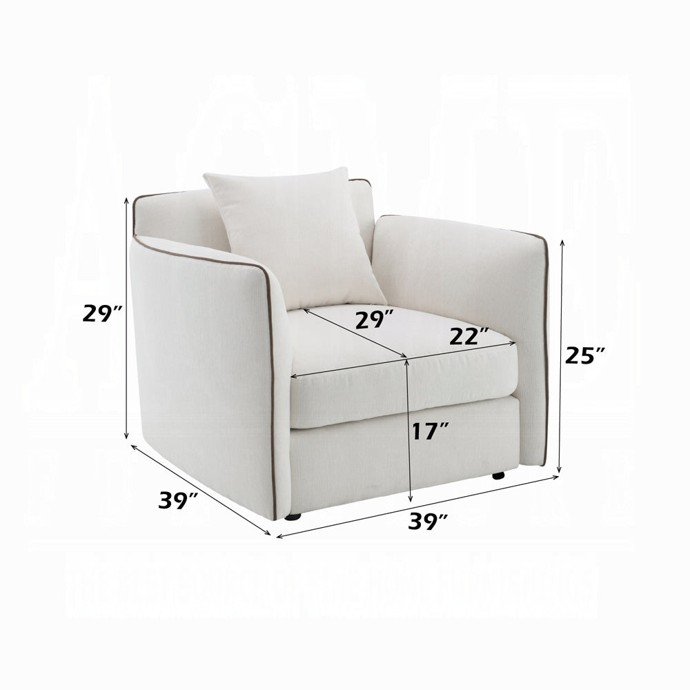 Yolanda Beige Chenille Chair LV03607