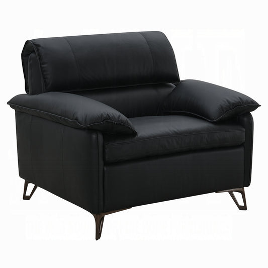 Eileen Black Top Grain Leather Chair LV03702