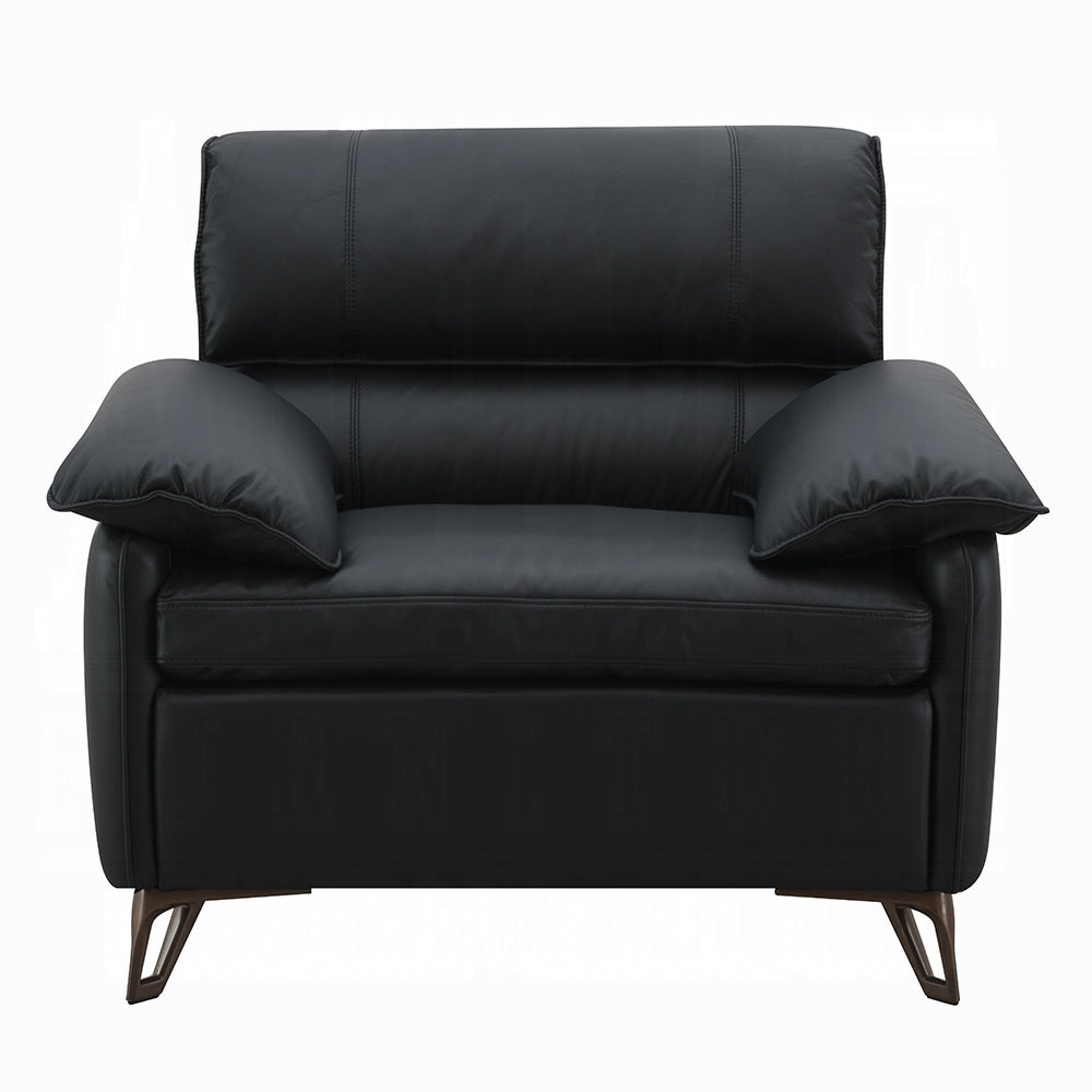 Eileen Black Top Grain Leather Chair LV03702