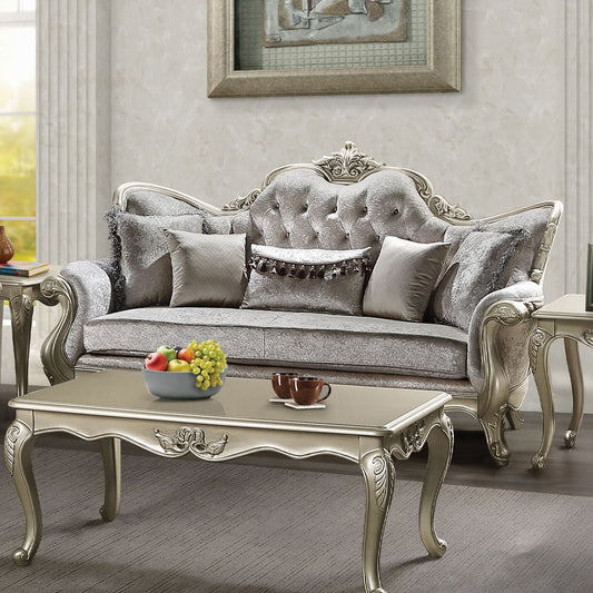 Libertee 2 Pc Champagne Living Room Sofa Set