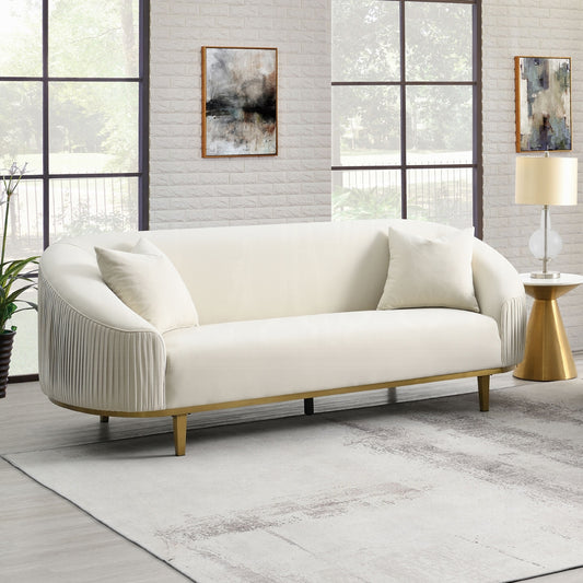 Martina Ivory Velvet Sofa & Loveseat by Acme