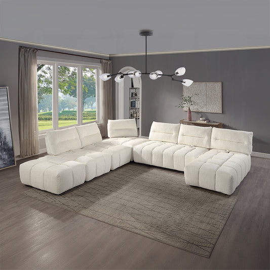 Loanna Beige Linen Modular Sectional by Acme