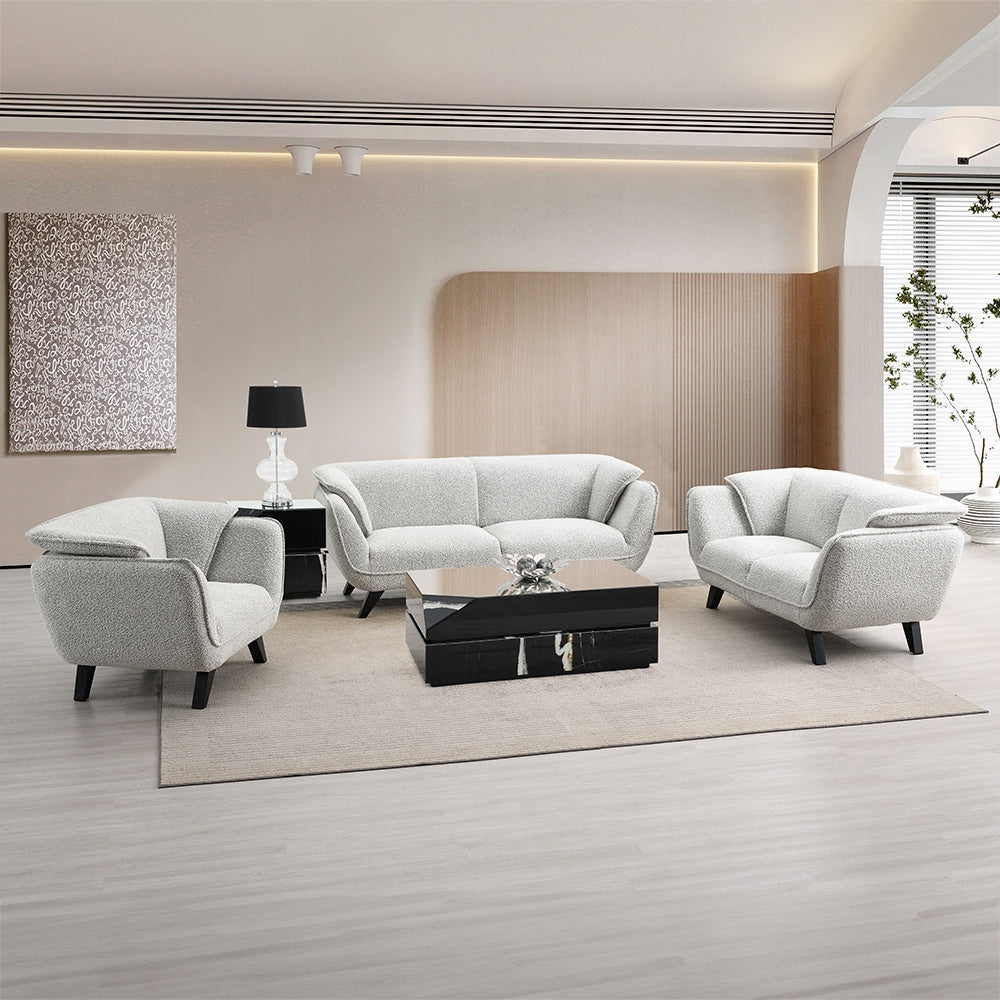 Nayeli Light Grey Boucle Sofa Collection LV04200 – Bradley Home Funishings