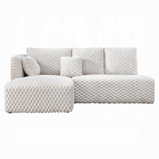 Manya Ivory Corduroy Sectional Sofa