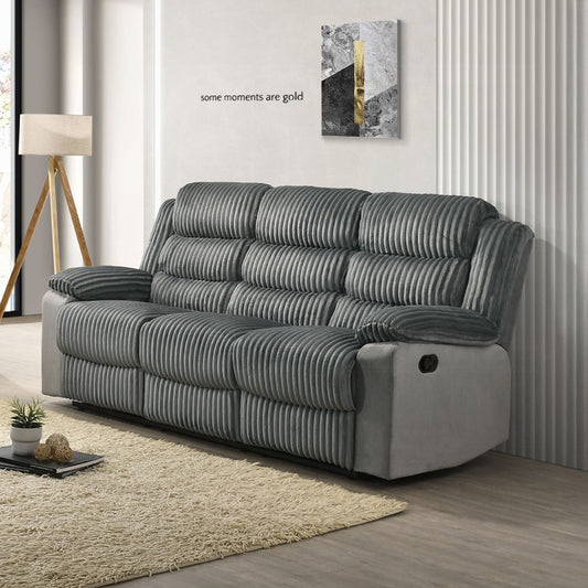Lesley Motion Grey Sofa & Loveseat by Acme