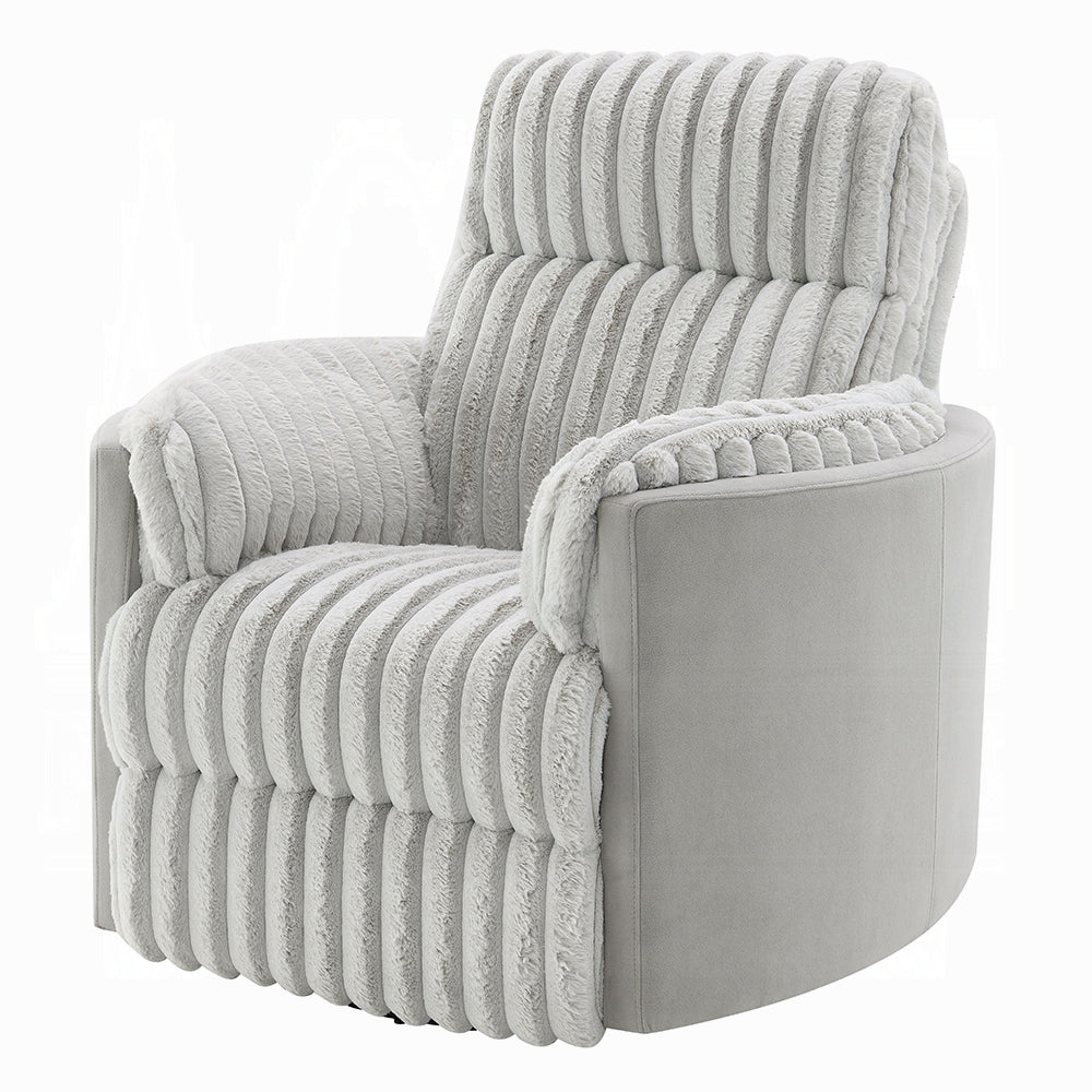 Emee Gray Corduroy Recliner LV04640
