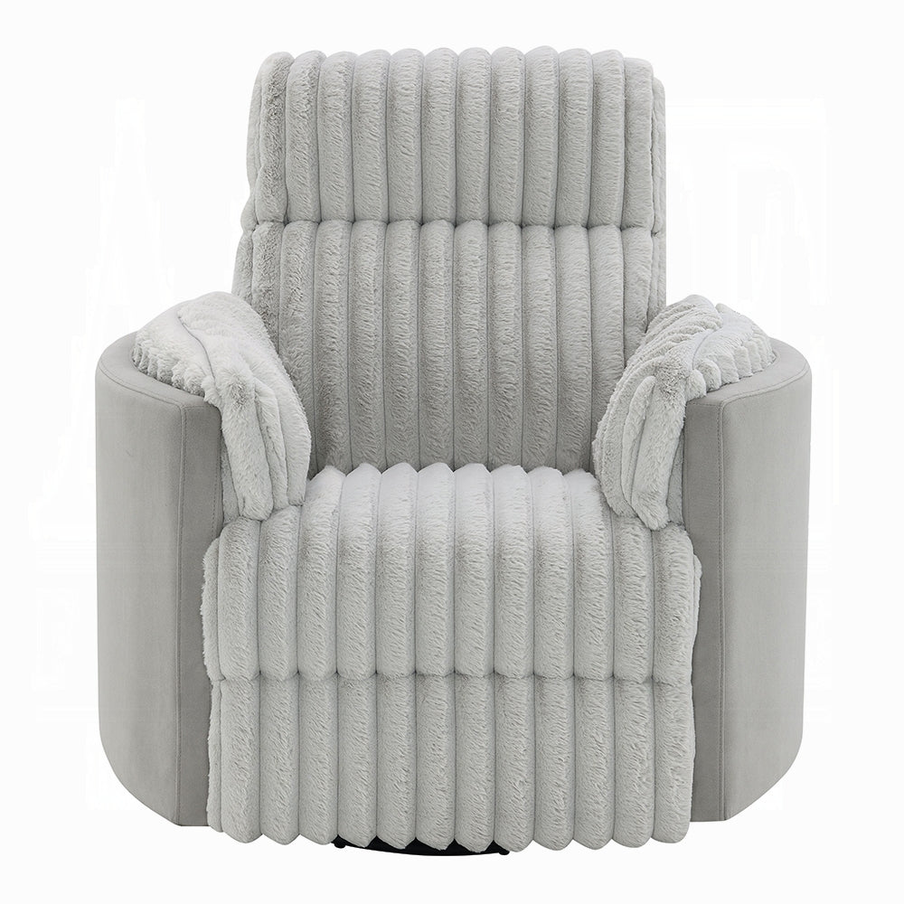 Emee Gray Corduroy Recliner LV04640
