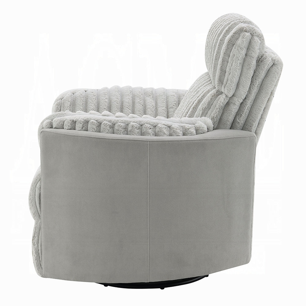 Emee Gray Corduroy Recliner LV04640