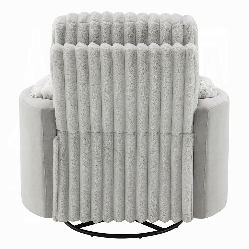 Emee Gray Corduroy Recliner LV04640