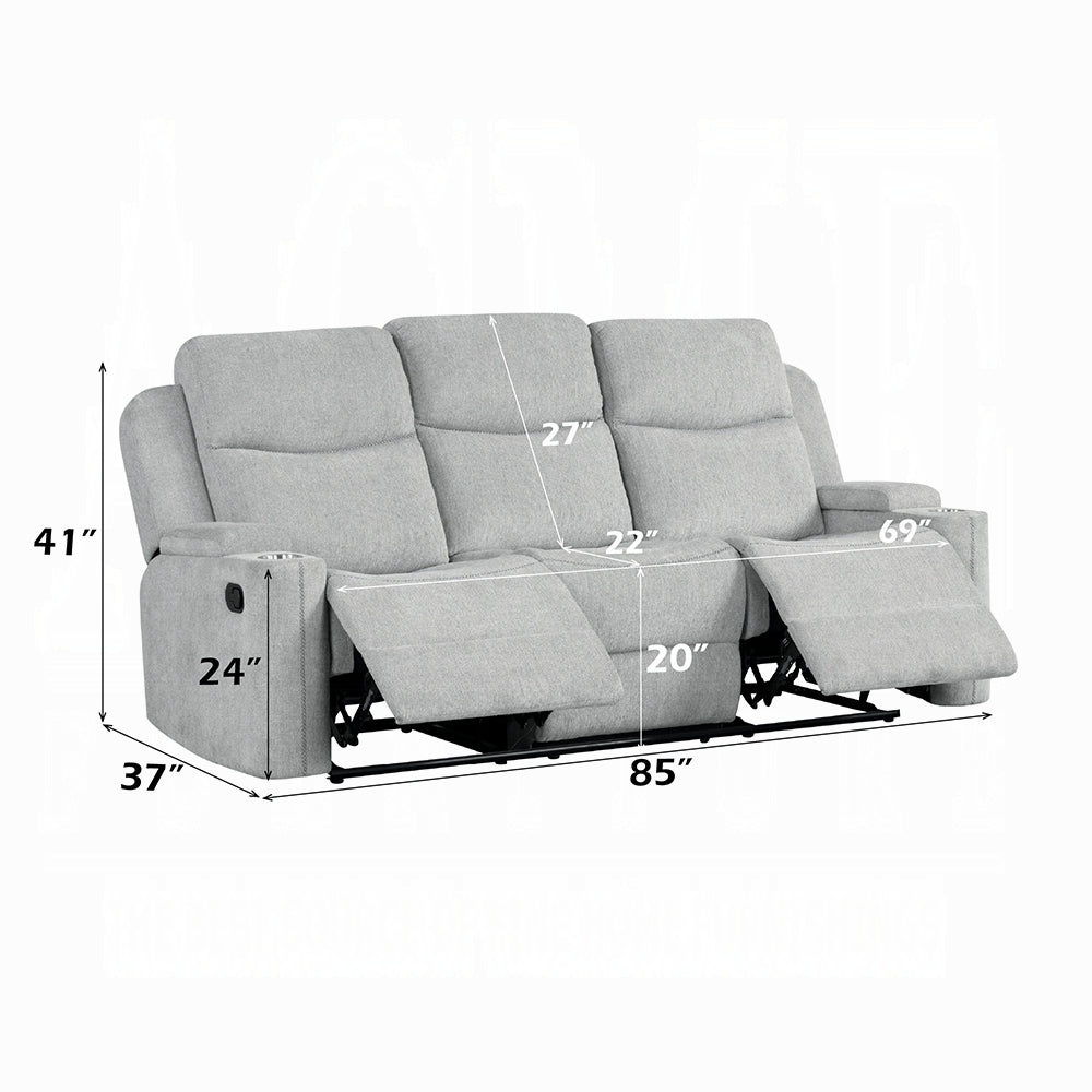 Gayla 2 Pc Beige Chenille Motion Sofa Collection