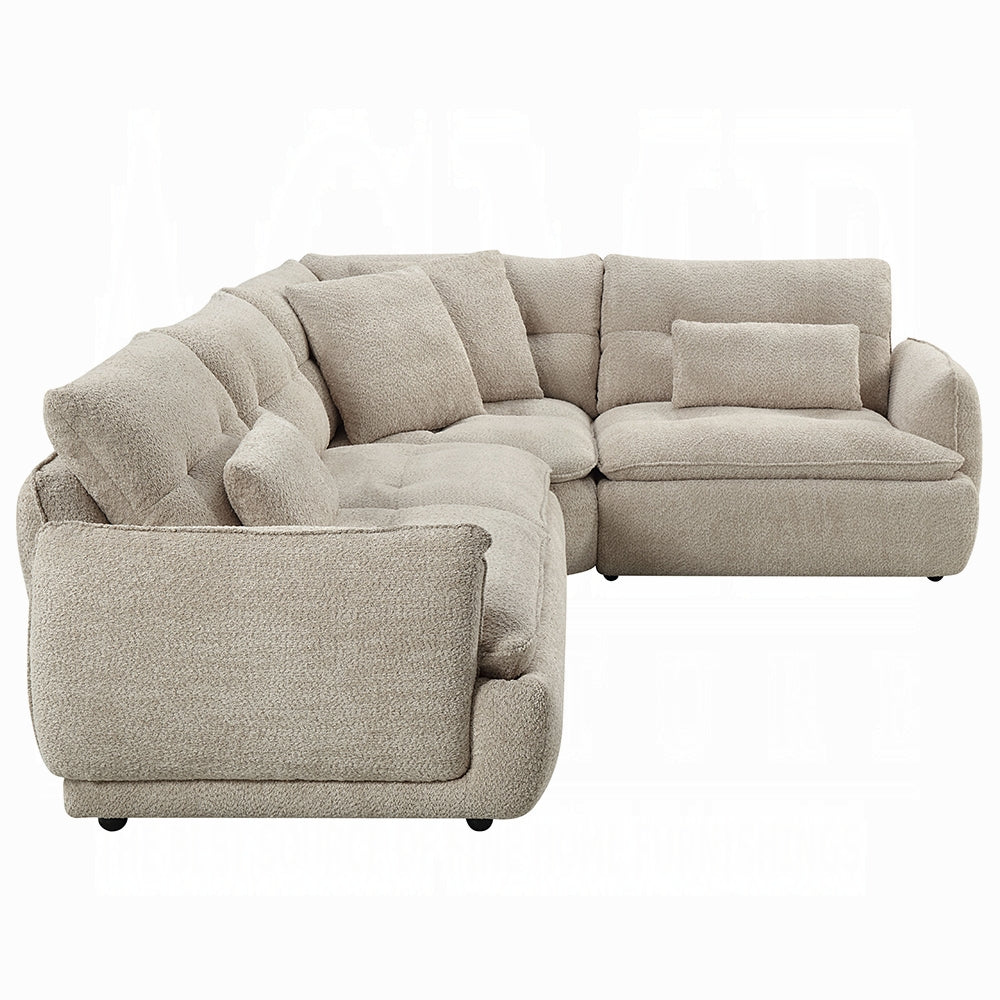 Jonina LV04840 Beige Chenille Sectional