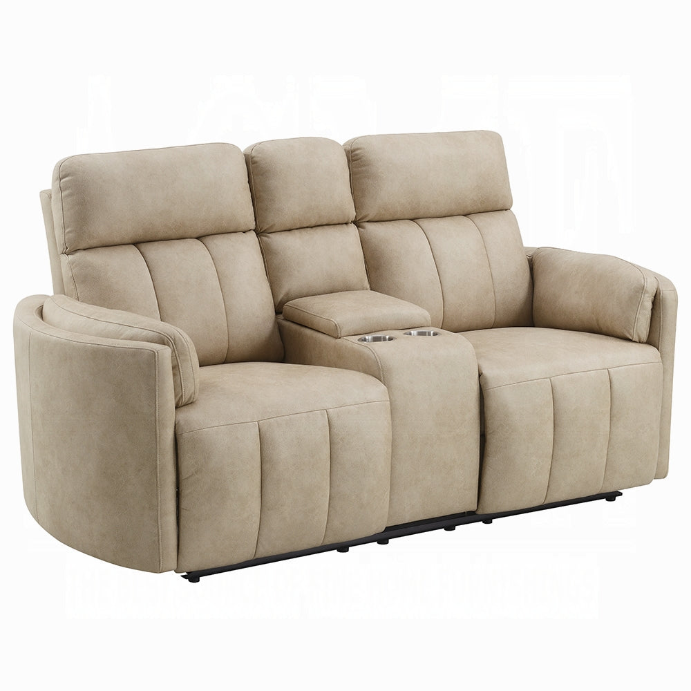 Elison Beige Microfiber 2 Pc Sofa Set