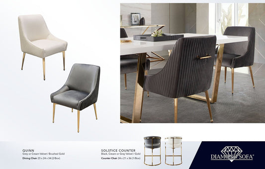 Ashe Marble Top Table Quinn Chairs