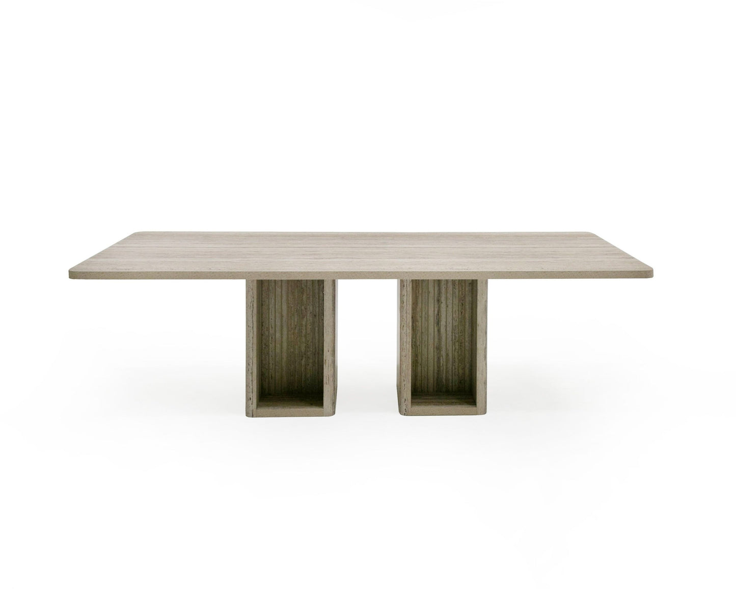 Roma Modern Travertine Rectangular Dining Table