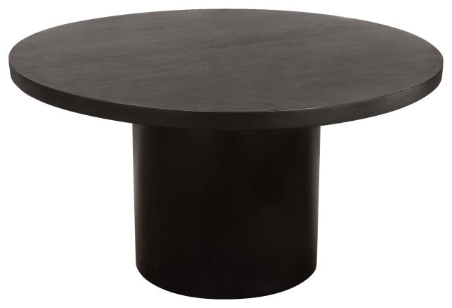 Rune Black Round Acacia Dining Set - 2 Chair Options