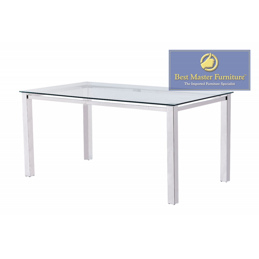 T02 Glass Top Dining Table - Black or Grey Chairs