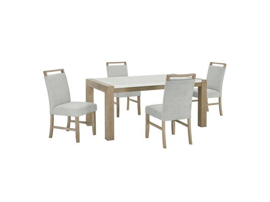 Tabitha White Marble 5-7 Pc Dining Set