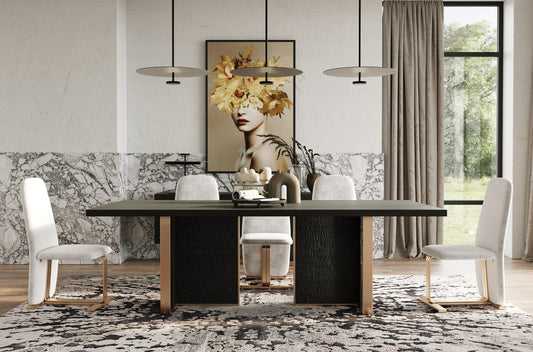 Modrest Tasha - Modern Black Ash Dining Table