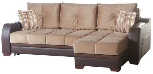 Bellona Ultra Sleeper Sectional Lilyum Vizon