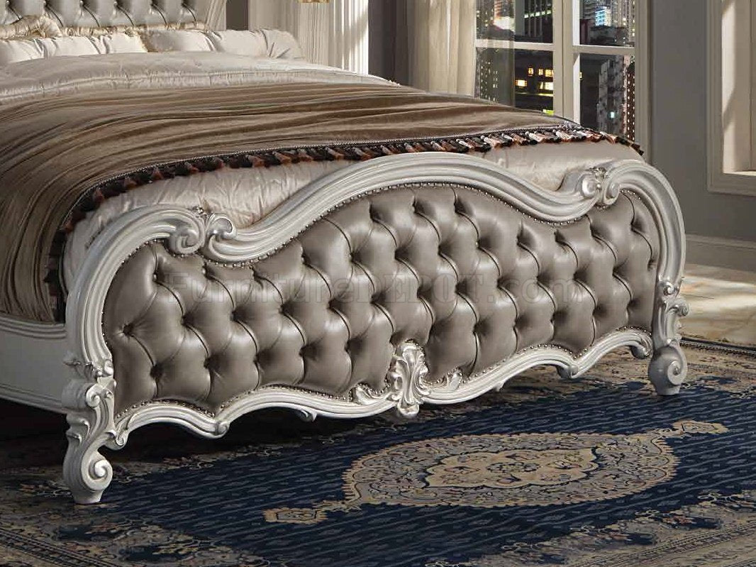 Versailles II Bedroom Collection - PU & Bone White Finish