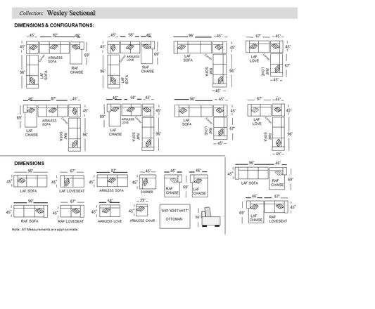 Wesley 4 Pc Sectional - Britney Gull