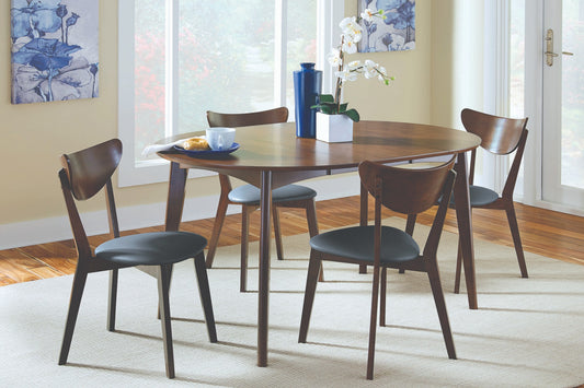 Malone 5 Pc Oval Dining Collection - Mid Century Modern