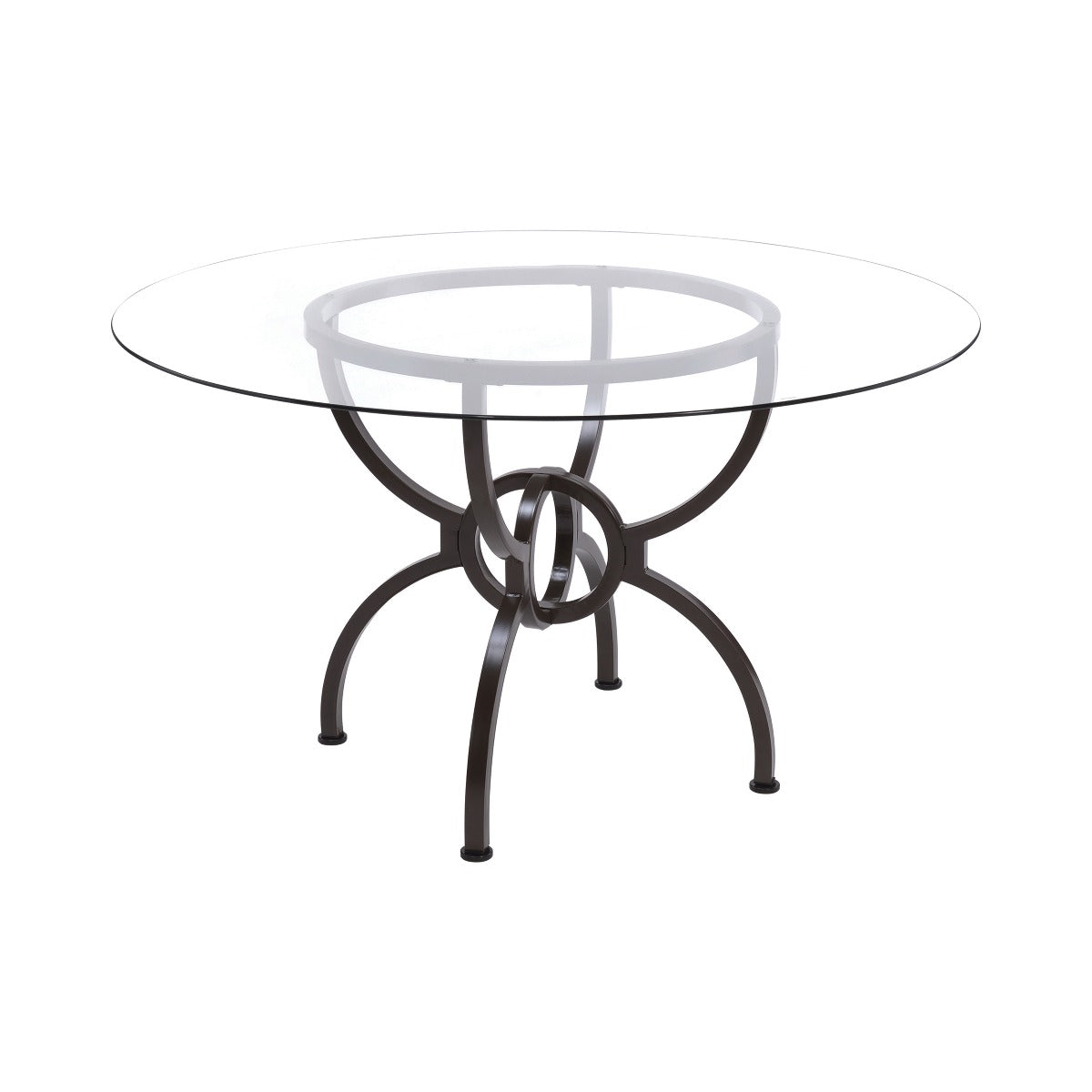 Aviano 108291 Dining Set - Gunmetal & Matte Black