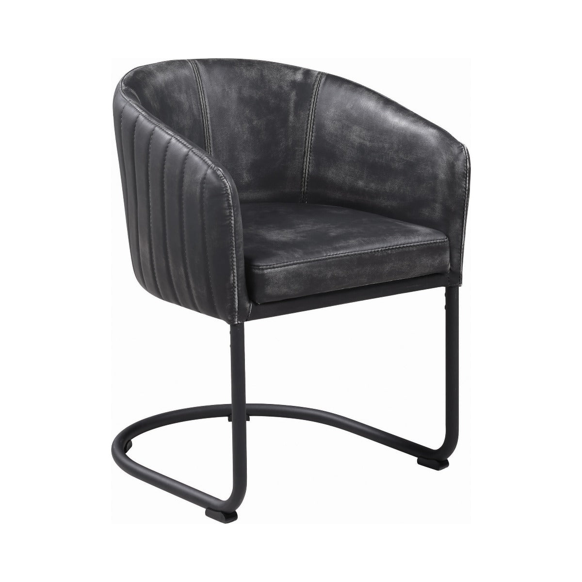 Aviano 108291 Dining Set - Gunmetal & Matte Black