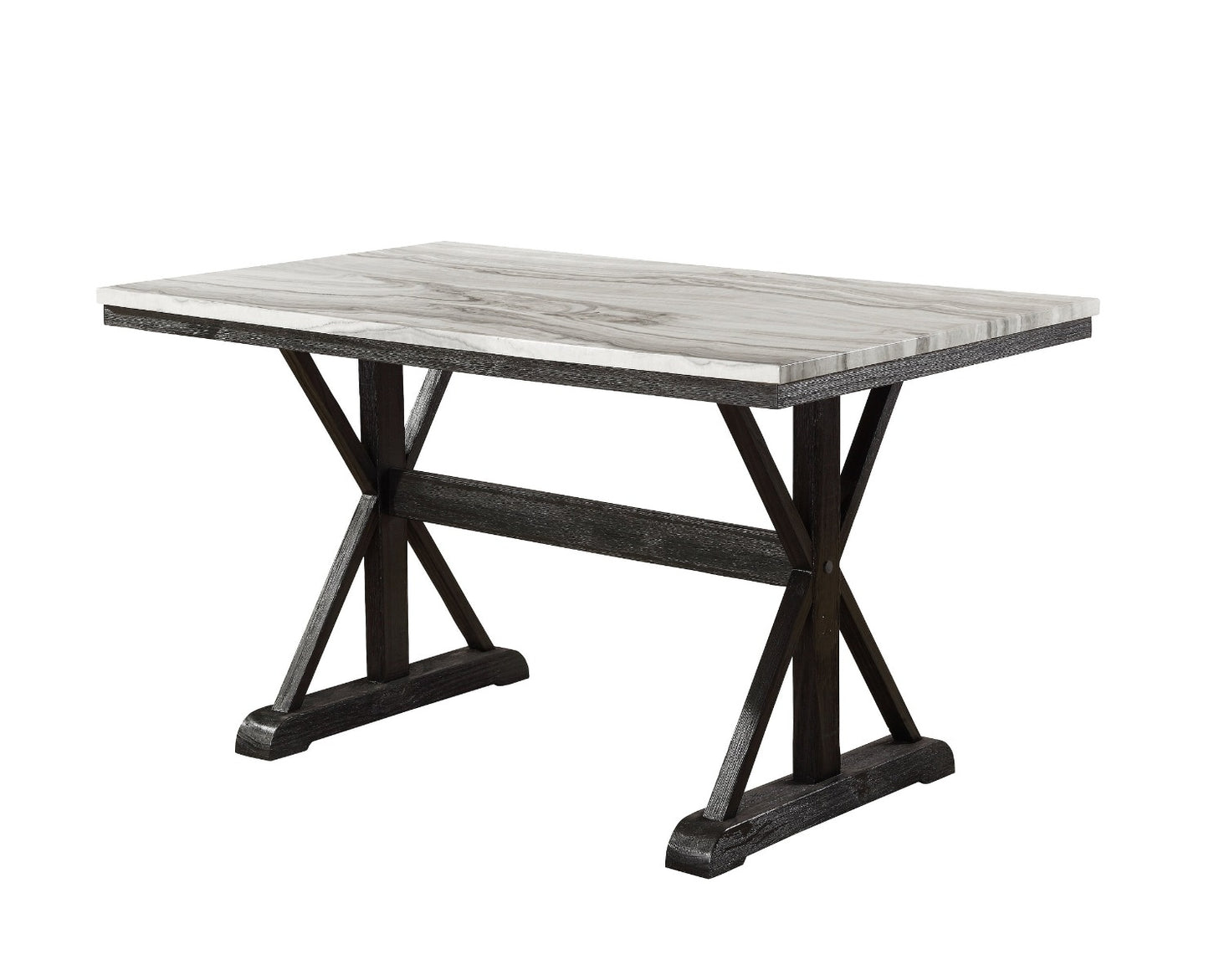 Chino 6 Pc Dining Set - Beige Linen Chairs